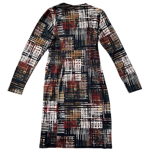 Connected Apparel Hardware Trim Surplice Dress - Picture 4 of 12